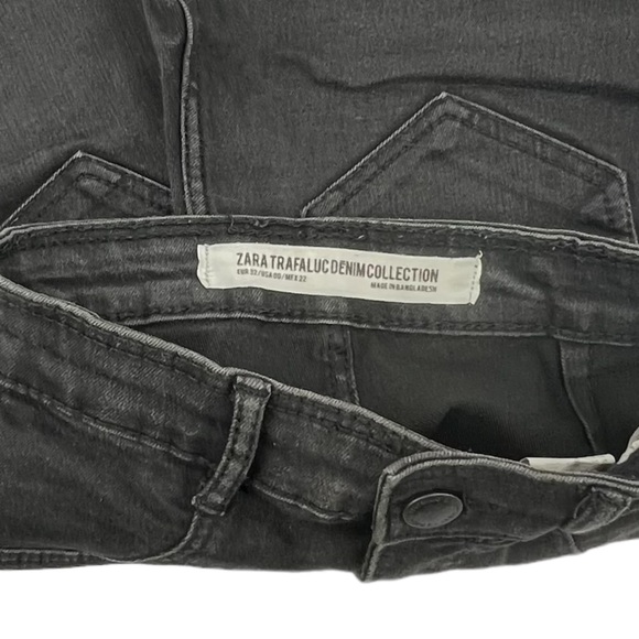 Zara Black Straight Leg Skinny Jeans Size 00 Women’s - Picture 2 of 5